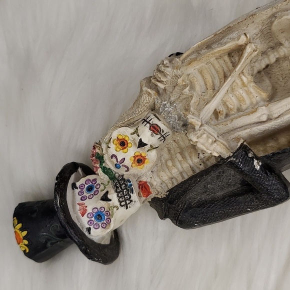 Dia De Las Muertos Day Of the Dead Mexico Wedding Couple Skeleton Figurine 9" 💀 - Picture 11 of 13